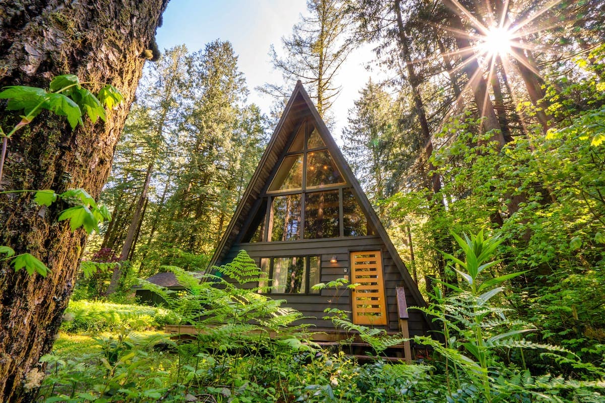 Luxury A-frame vacation rental managed by Simply VRM near Mt. Hood Oregon